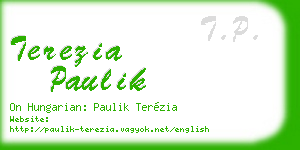 terezia paulik business card